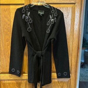 Cynthia Rowley Black Embroidered Women's Sweater